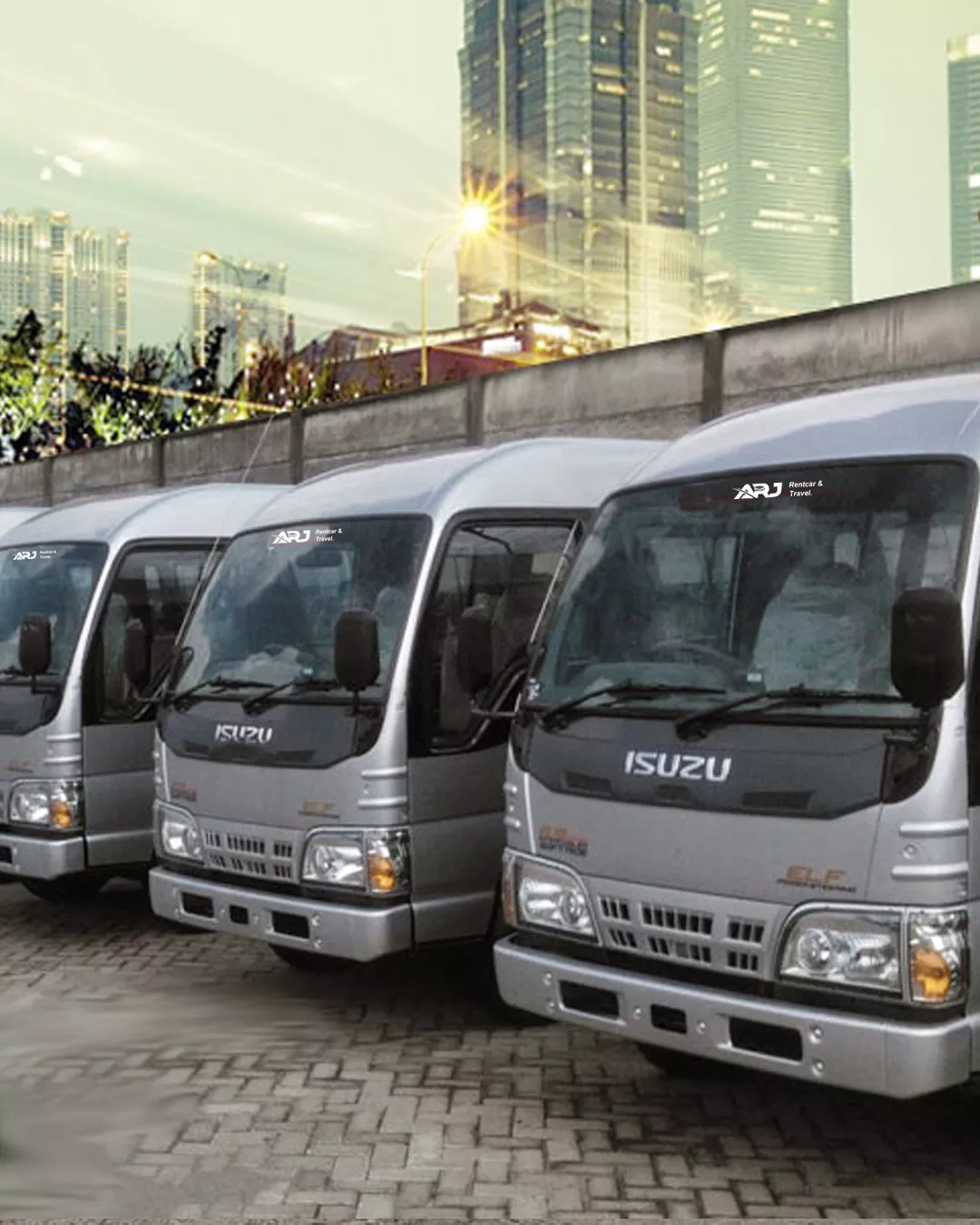 Rental mobil Isuzu Elf murah di Bintan & Tanjung Pinang, lepas kunci atau plus driver, armada bersih & nyaman.